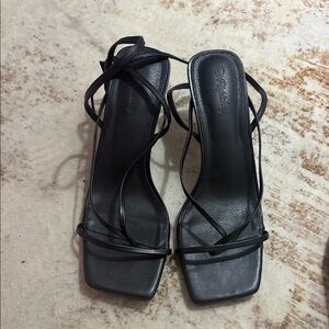 Amazon Black Strappy Heels